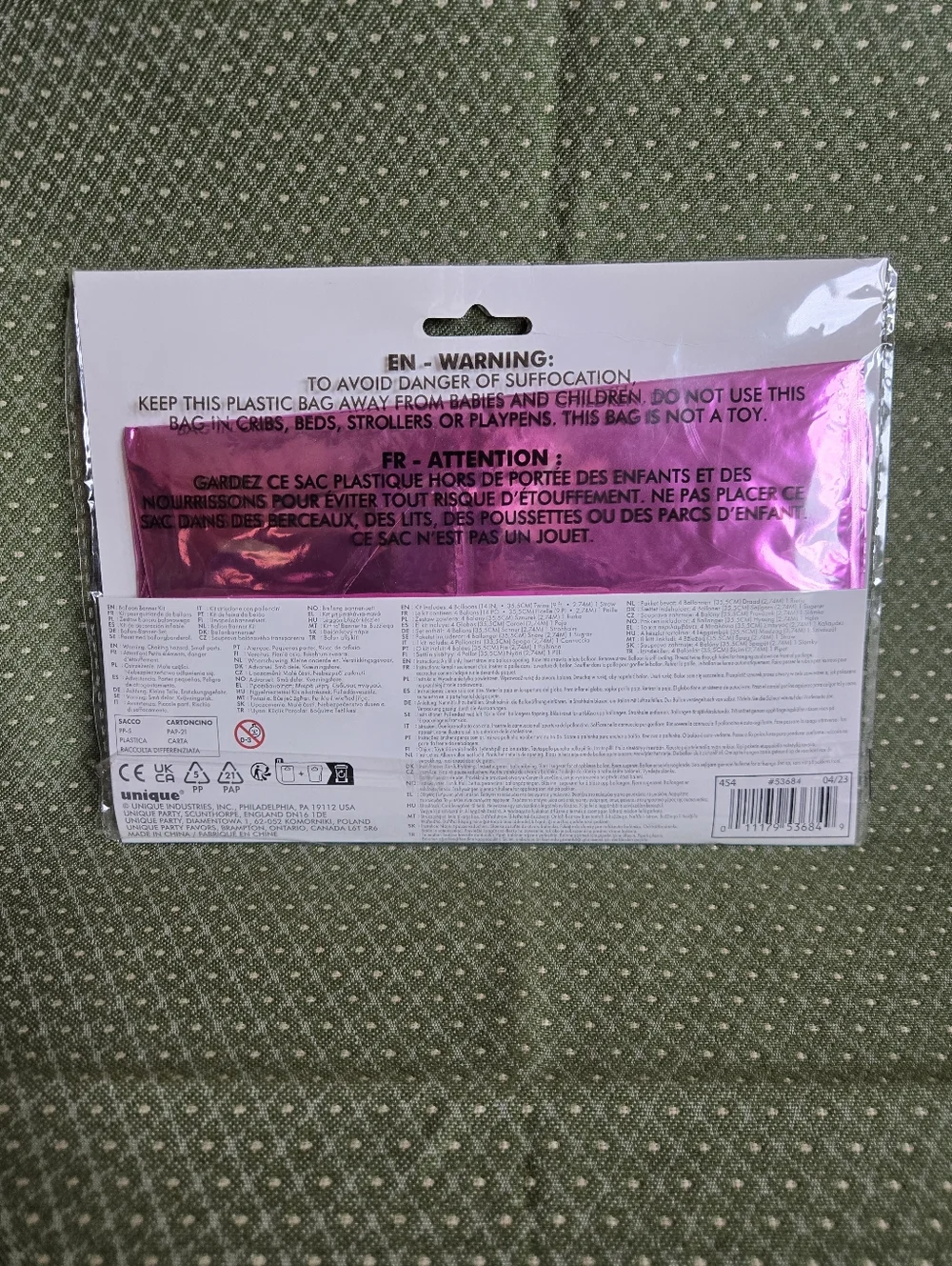 Pink 'BABY' Balloon Banner Kit
